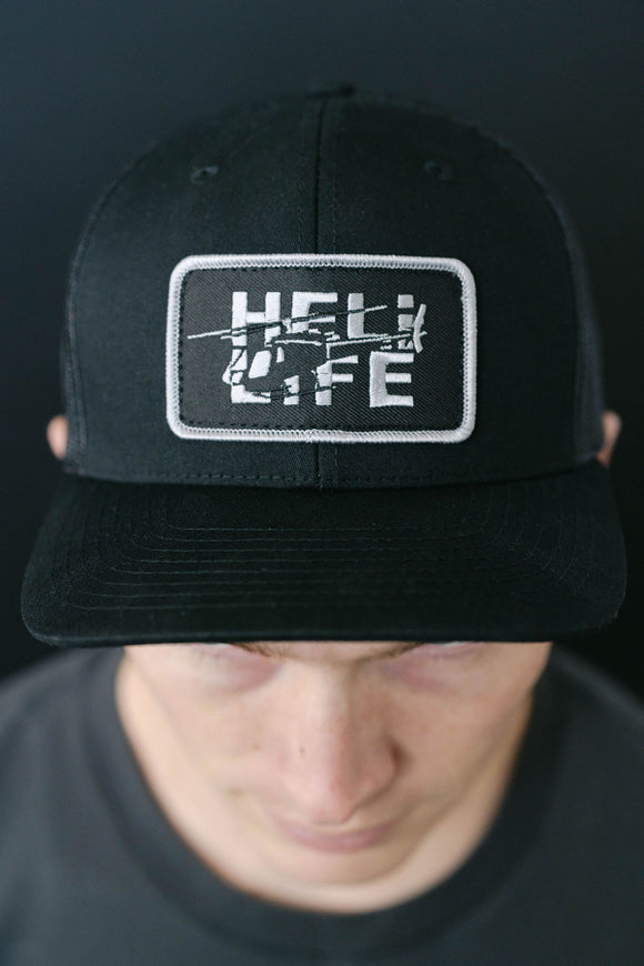 Outdoor Adventure Hat - All Black Curved - HELI LIFE